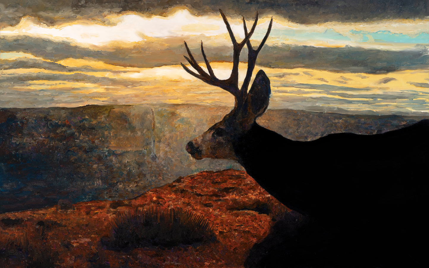 "Morning Canyon Buck" Original